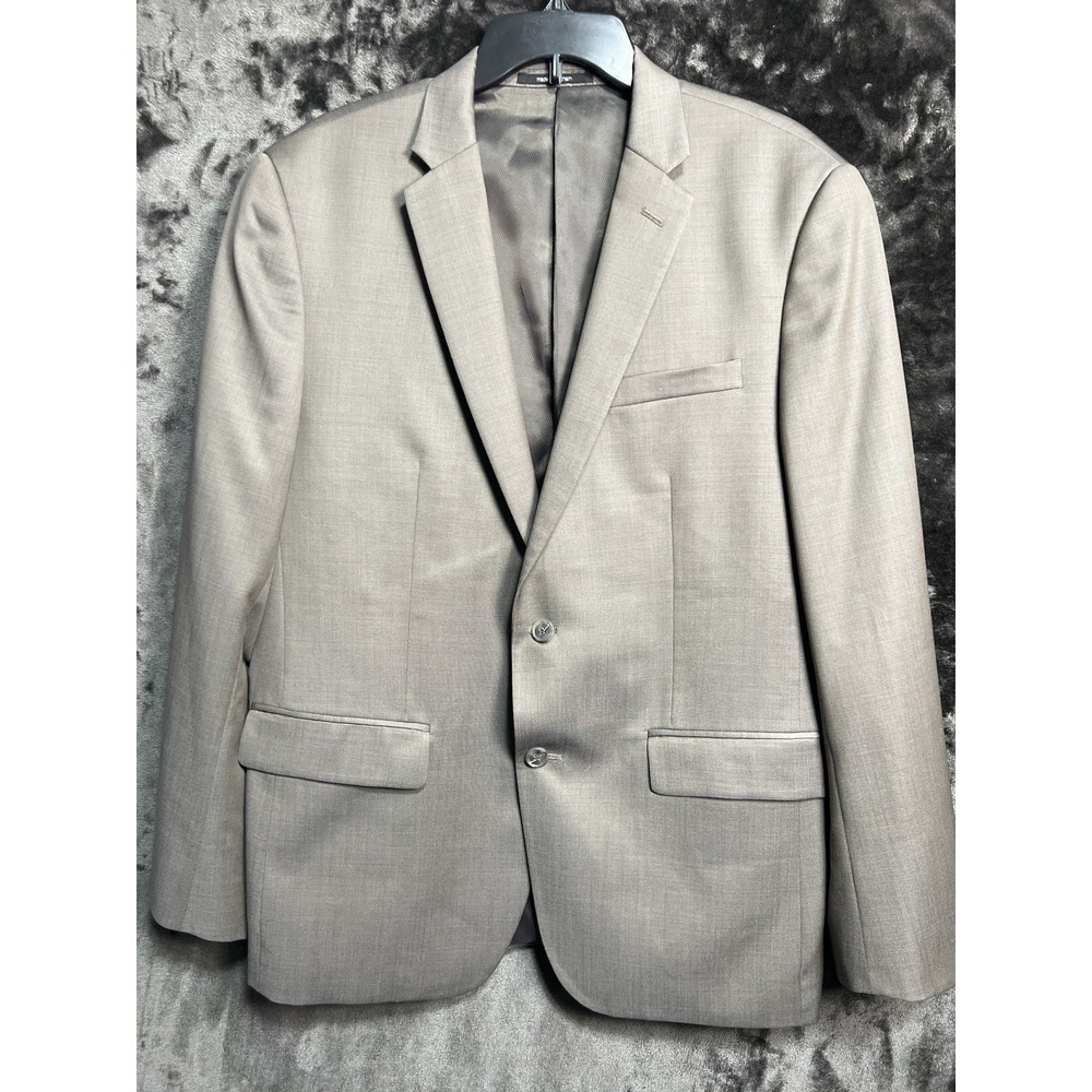 Bar III Men's Slim Fit Wool Blazer 44R Gray Modern Sport‎ Coat